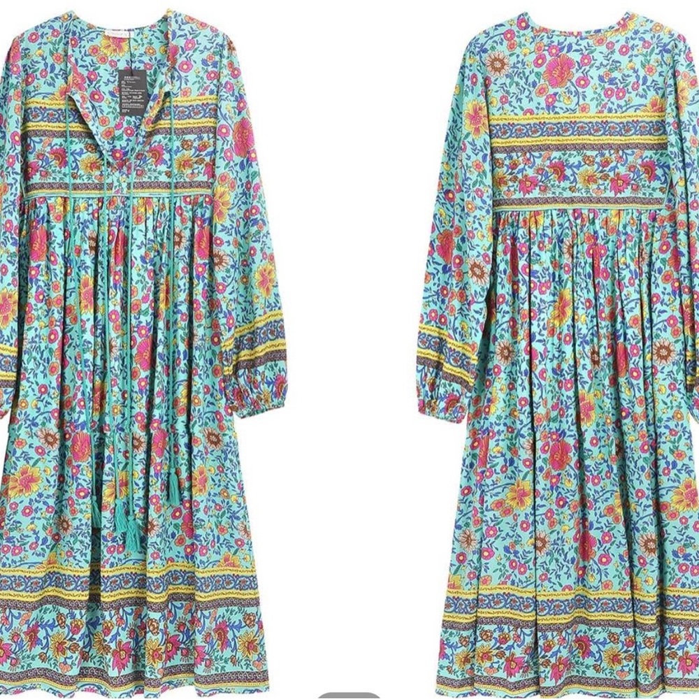 Colorful Floral Bohemian Maxi Dress